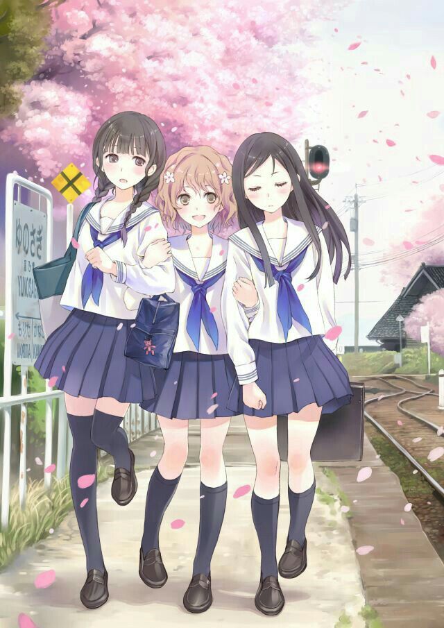 Kết bạn, anime nữ 3 người: Hoàn toàn nên xem ảnh về ba cô bạn thân trong Anime và chia sẻ niềm vui, mất mát và hạnh phúc. Họ rất dễ thương và đáng yêu, quả là một đội bạn dễ mến.