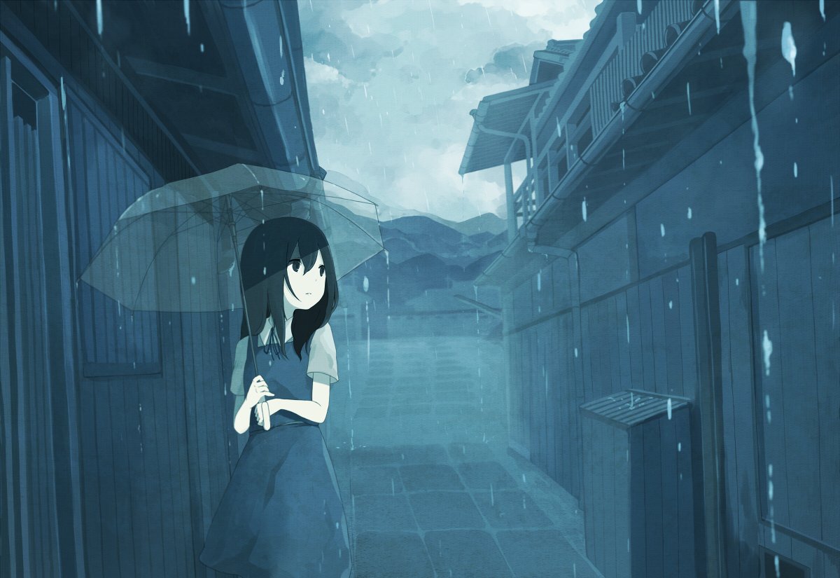 Kho hình ảnh anime mưa buồn đẹp và tâm trạng nhất