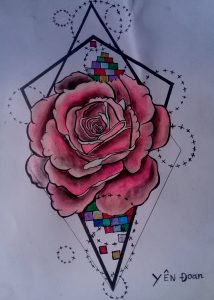 Vẽ hình xăm hoa hồng - Tranh Vẽ Giải Trí Của Nghiệp Dư